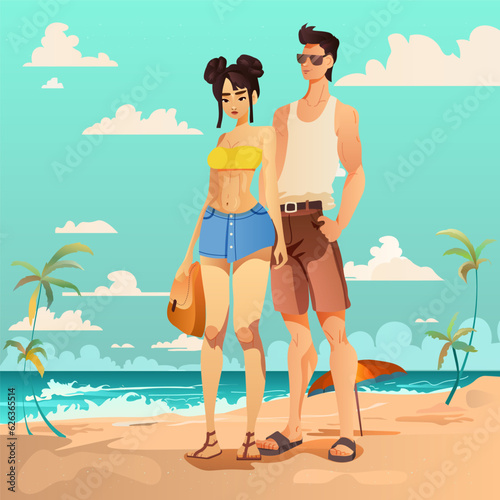 Characters, beautiful boy, beautiful girl, couple