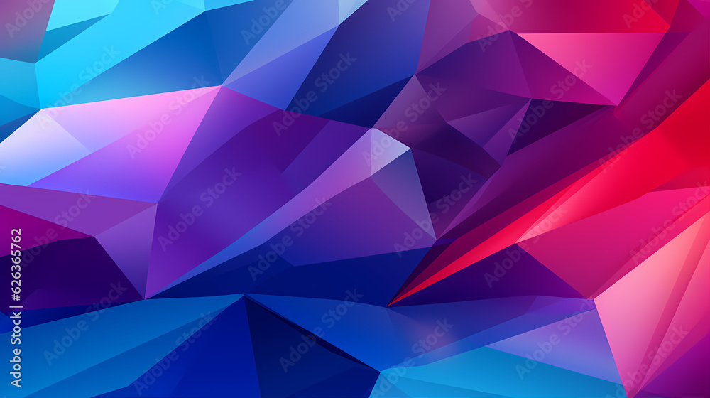 Obraz premium Eye-catching polygonal backgroun design in bold colors, ideal for a modern website header, presentation or social media post