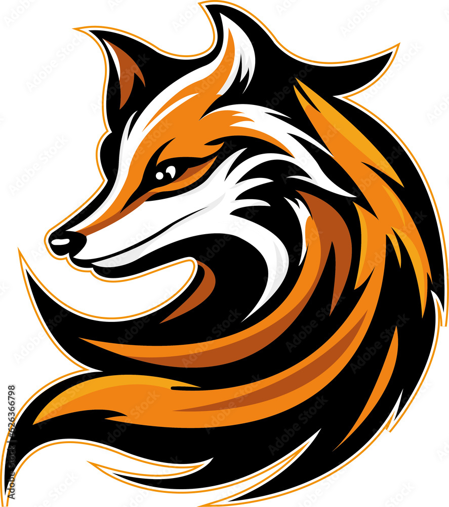 Obraz premium fox head vector