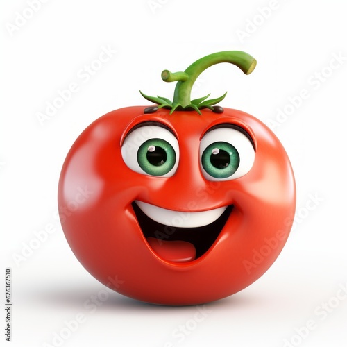 Happy Tomato Cartoon Mascot