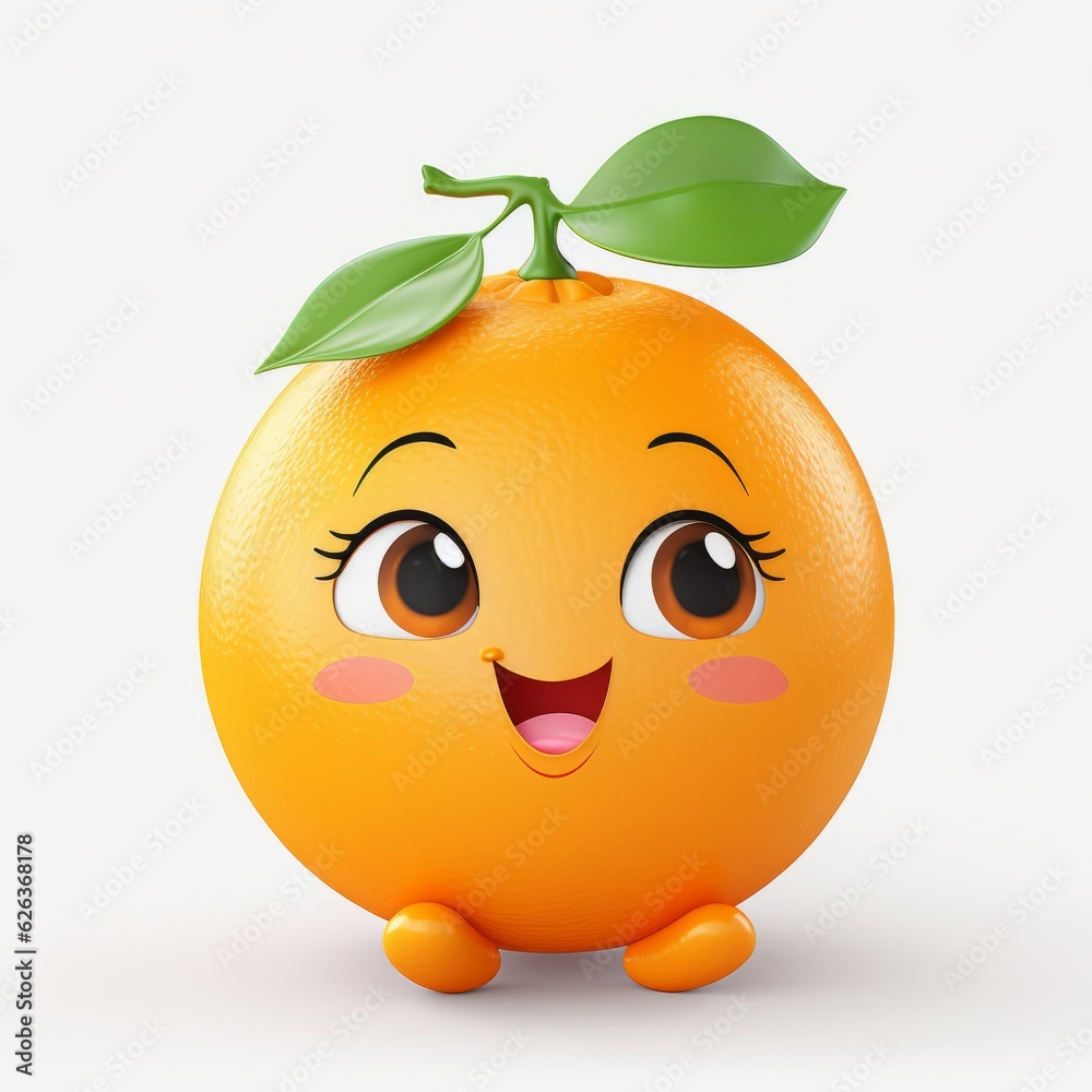 Happy Orange Cartoon Mascot Happy Orange Cartoon Mascot