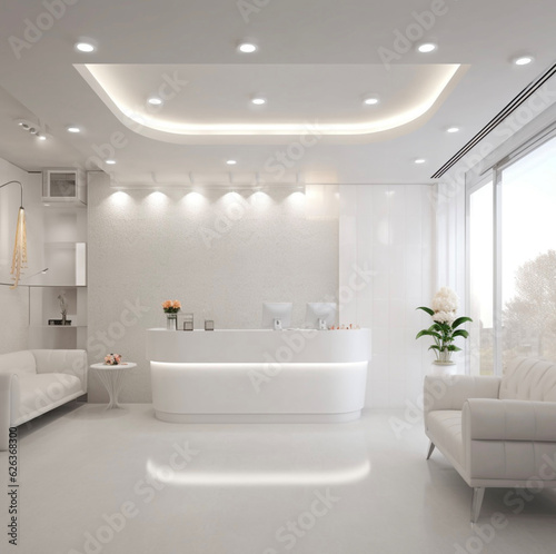 Full White Modern Clean Small Lobby