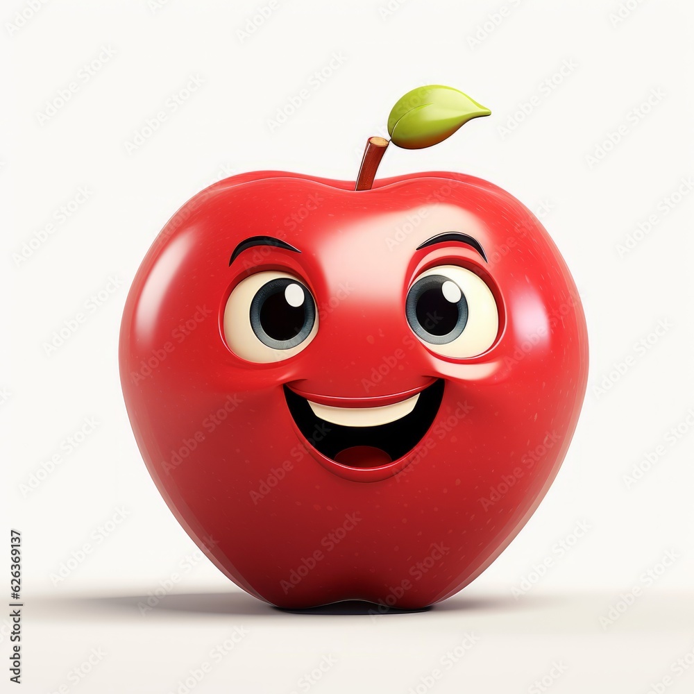 Happy Apple Cartoon Mascot Happy Apple Cartoon Mascot