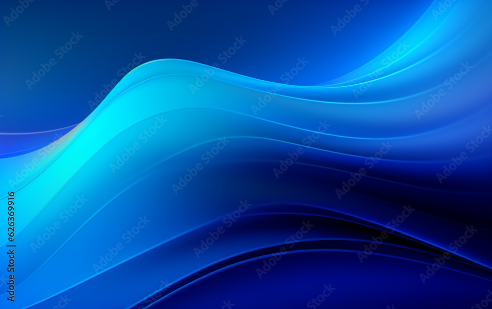 Obraz premium Abstract blue background with smooth shining lines