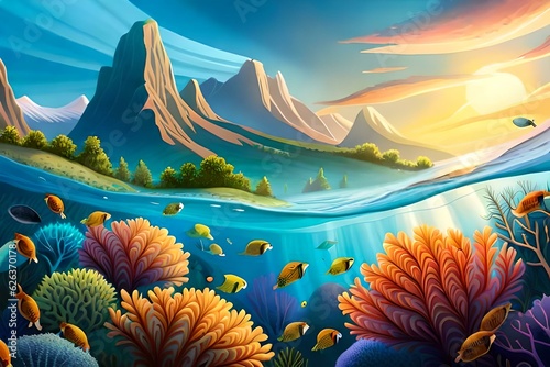 landscape with mountains