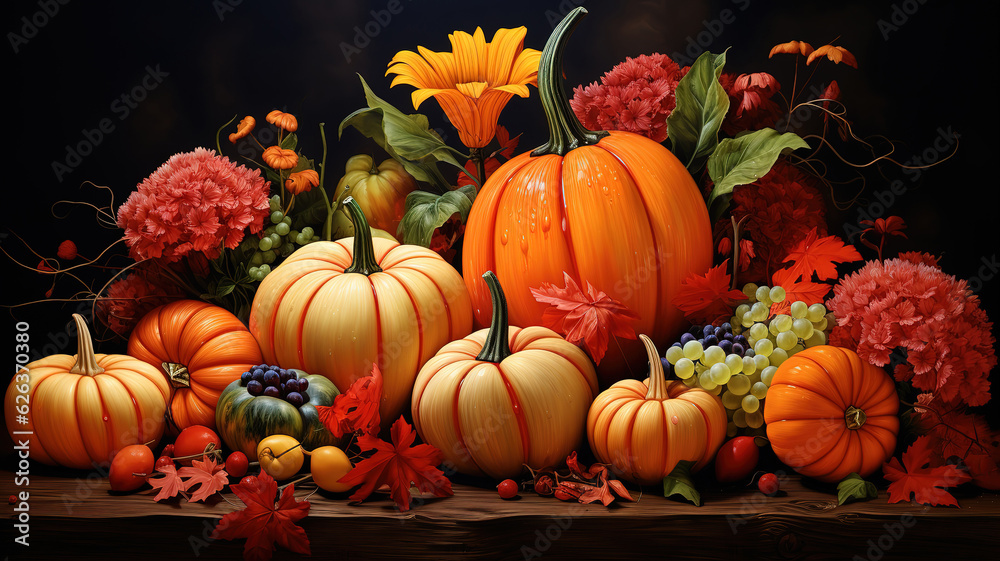 Lovely thanksgiving day composition. Generative Ai Lovely thanksgiving day composition. Generative Ai