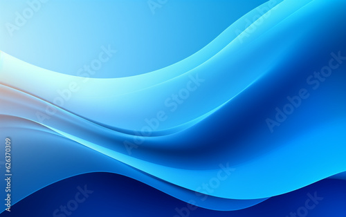 Abstract blue background with smooth shining lines © MUS_GRAPHIC