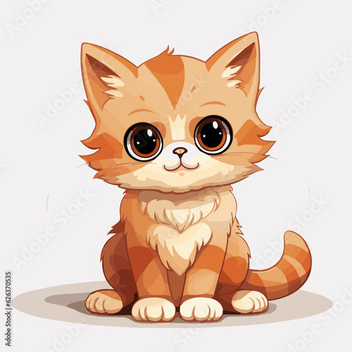 cat clipart cartoon vector with white background