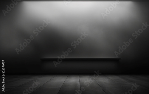 Abstract luxury blur dark grey and black gradient, used as background studio wall for display your © MUS_GRAPHIC