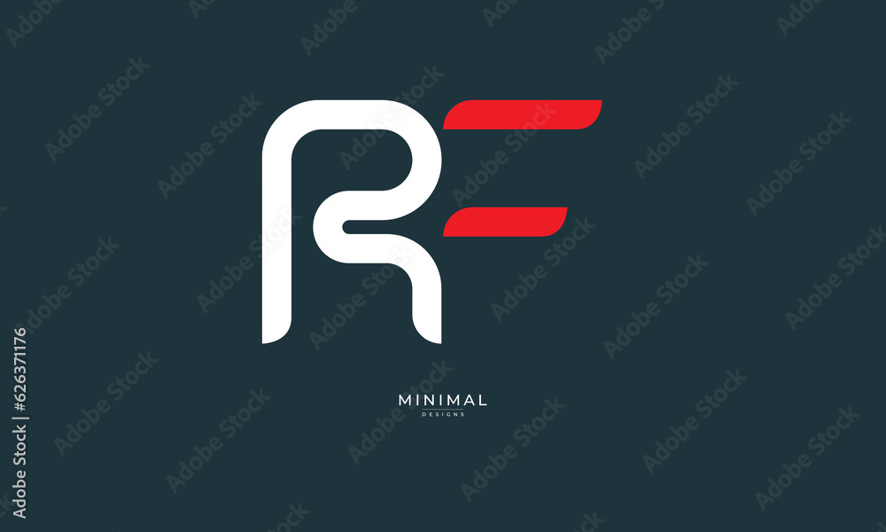 Alphabet letter icon logo RF Alphabet letter icon logo RF