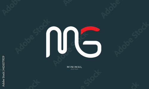 Alphabet letter icon logo MG
