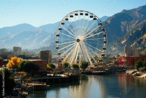 Highlighting the famous piers of California  stretching out into the ocean  lined with shops  restaurants  and amusements  creating an iconic symbol of coastal entertainment and relaxation