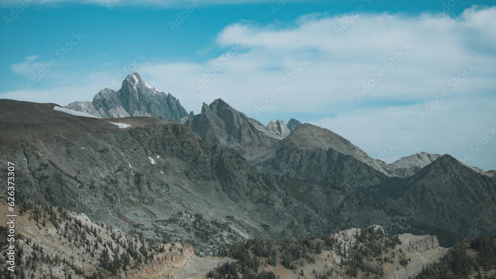 beautiful mountain scene in the high alpine above 10,000 feet
