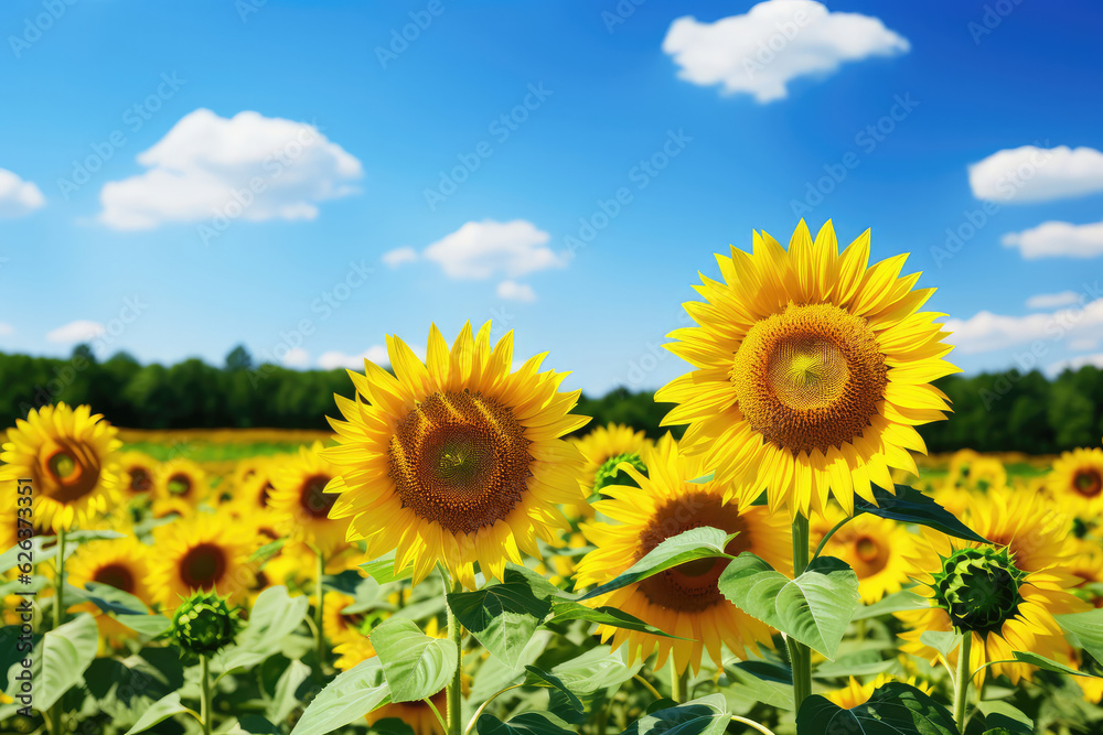 An astonishing 8k panoramic view of a sunflower farm, with rows of sunflowers extending to the horizon, creating a sea of yellow and green An astonishing 8k panoramic view of a sunflower farm, with rows of sunflowers extending to the horizon, creating a sea of yellow and green