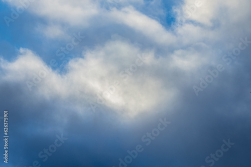 cloudy landscape in the spring sky