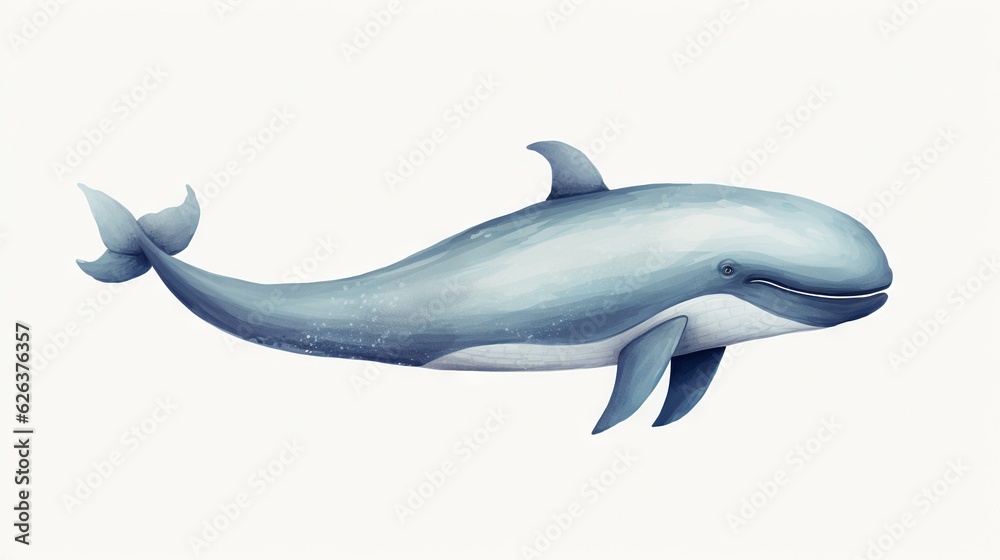 Obraz premium a drawing of a blue whale with its mouth open and its mouth wide open. generative ai