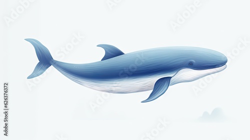  a blue and white whale floating in the air with its mouth open.  generative ai