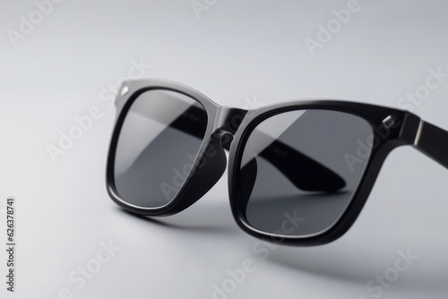 Sleek Shades: Modern Sunglasses Exude Style and Sophistication on a White Background photo