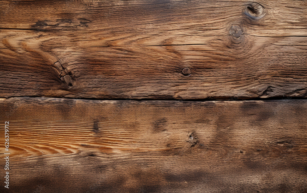 Naklejka premium Close up of a rustic wooden plank
