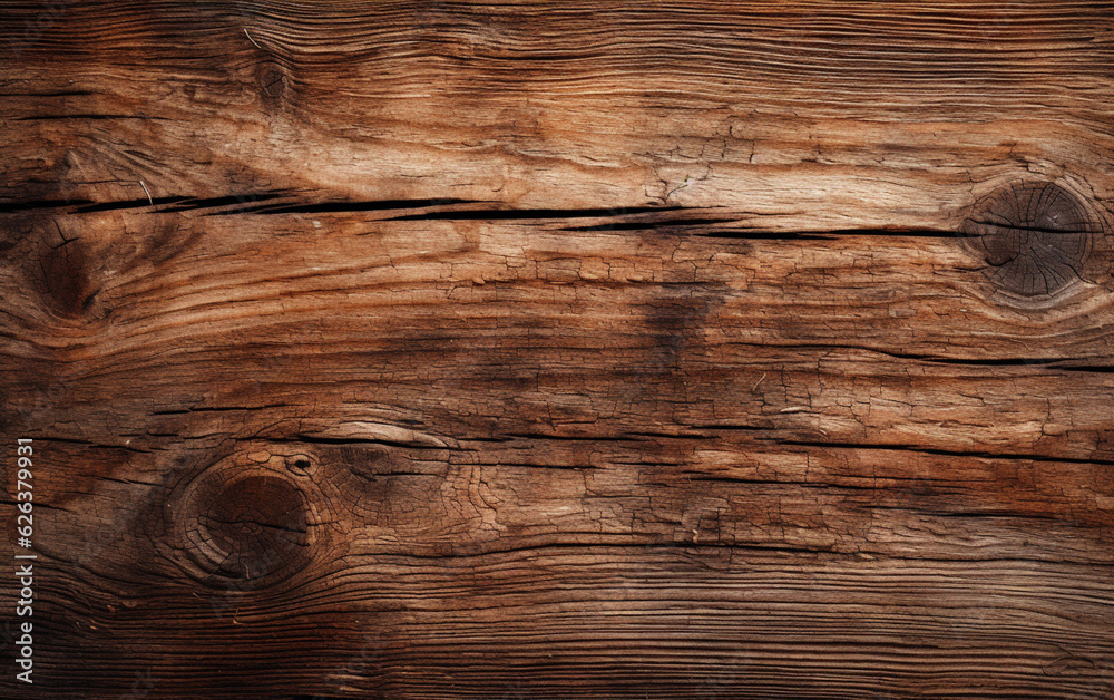 Fototapeta premium Close up of a rustic wooden plank