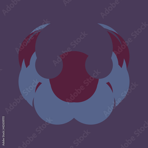 A simple chest logo with wings. The entire logo is made of circles only.