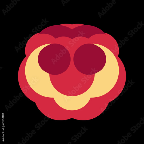 A simple logo depicting a colorful ram. The entire logo is made of circles only.