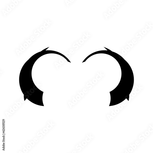 A simple logo with two fish. The entire logo is made of circles only.