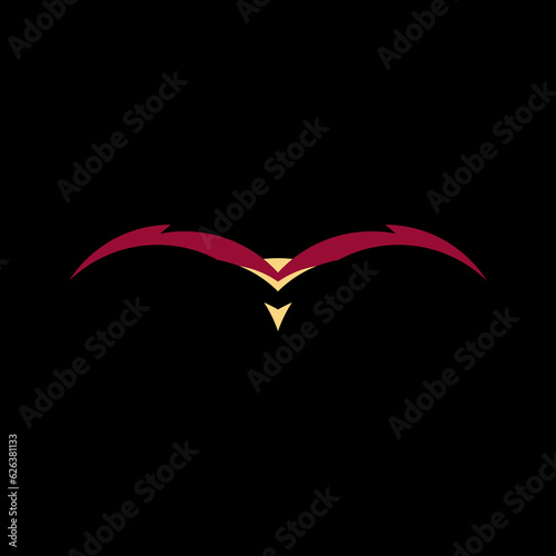 A simple yellow arrow logo and wings. The entire logo is made of circles only.
