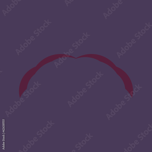 A simple logo depicting a red lonely hill on a purple background. The entire logo is made of circles only.