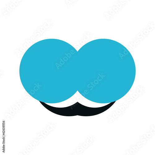 A simple cupcake logo. The entire logo is made of circles only.