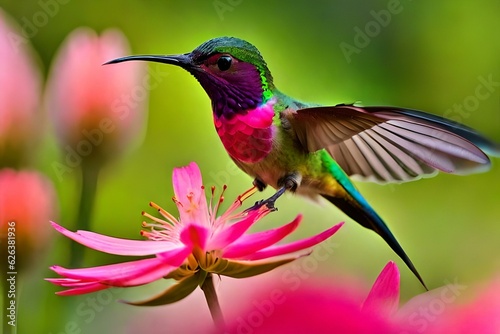 hummingbird in flightgenerated by AI technology © zaroosh