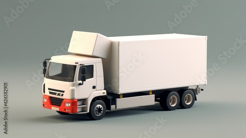 Modern Delivery Truck. AI generated