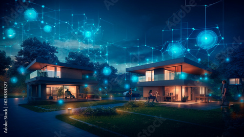 Online community, intelligent households, and digital society. Digital transformation (DX), Internet of Things (IoT), and the concept of a digital network in society © Yuriy Maslov