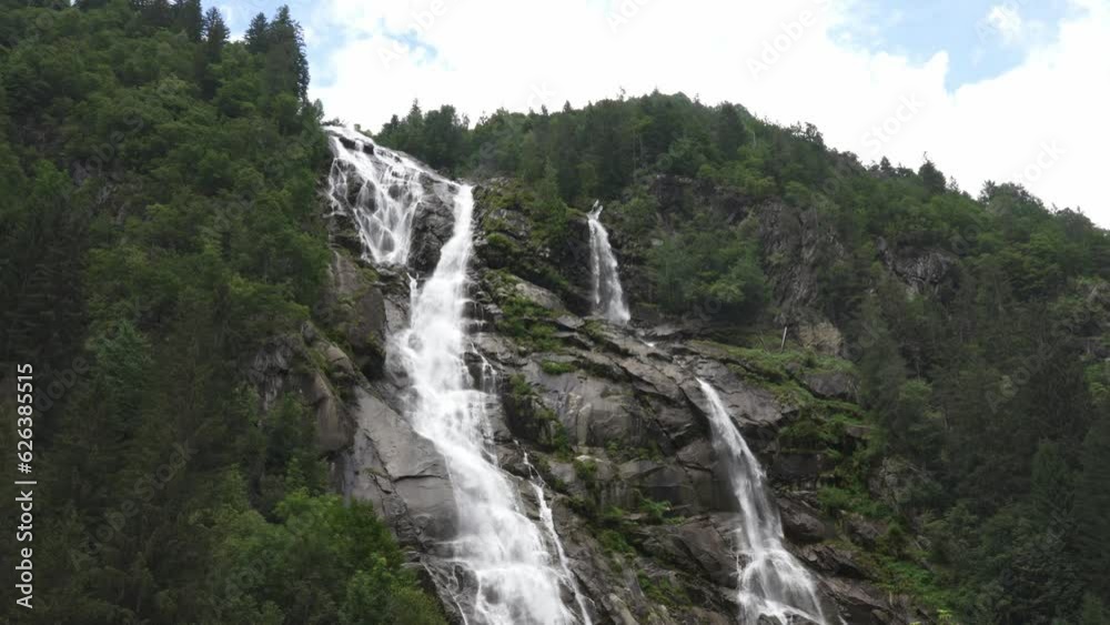 close up front view of the nardis trentino waterfall close up front view of the nardis trentino waterfall