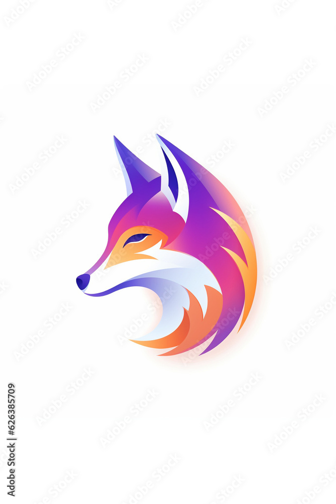 Obraz premium red fox icon