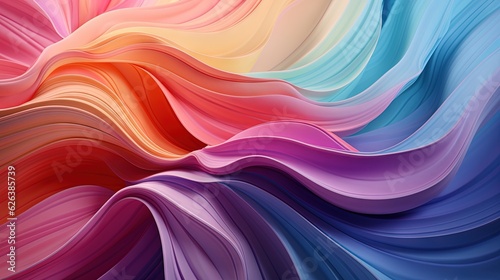  a colorful abstract background with wavy lines and colors of pink, blue, yellow, and orange. generative ai