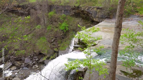 Brandywine Falls of Brandywine Creek, a tributary of the Cuyahoga River in Cuyahoga Valley National Park in Sagamore Hills Township, Ohio. photo