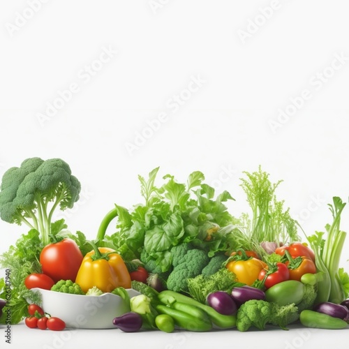 Beautiful Vegetables food background illustration, ai generate