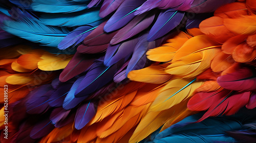 neon colored feathers © Renato