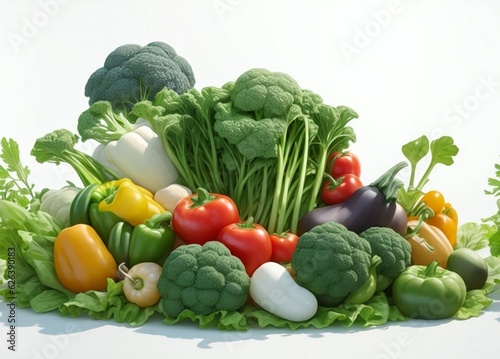 Beautiful Vegetables food background illustration  ai generate