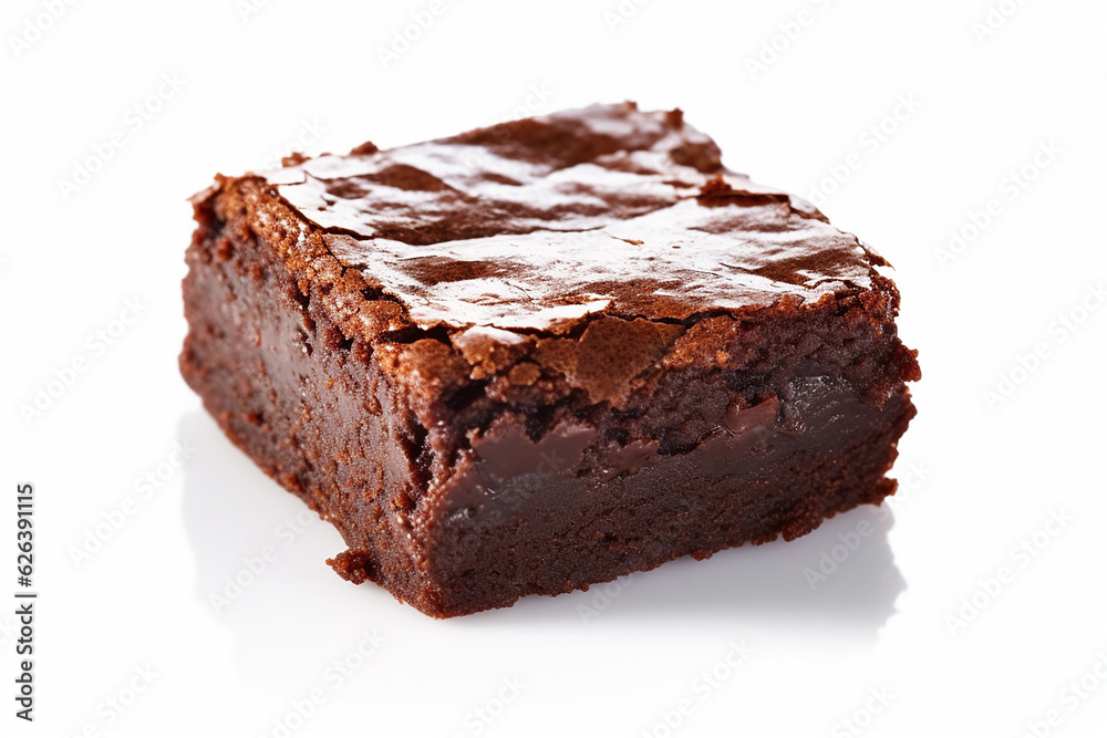 Decadent Chocolate Brownie - Famous in the United States on a Pure White Background - Created with Generative AI Tools Decadent Chocolate Brownie - Famous in the United States on a Pure White Background - Created with Generative AI Tools