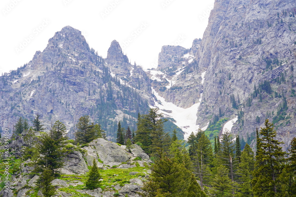 big Snow mountain at Grand Teton National Park in early summer, Wyoming, USA big Snow mountain at Grand Teton National Park in early summer, Wyoming, USA