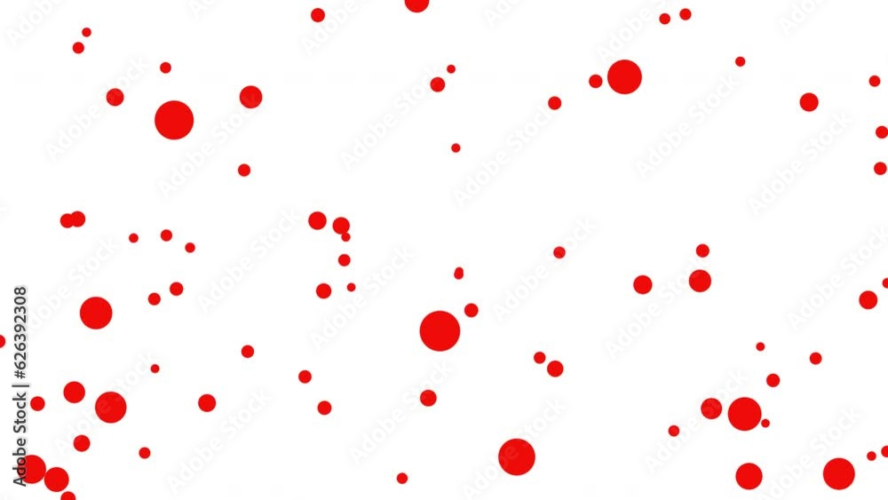 Scientific or entertainment background with red balls slowly swirl isolated on white space Scientific or entertainment background with red balls slowly swirl isolated on white space