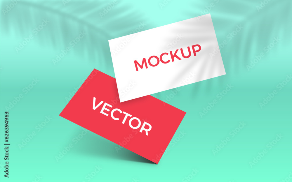 Vector business card mockup design illustration Vector business card mockup design illustration