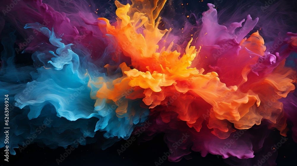 Energetic or serene backgrounds with expressive paint splashes
