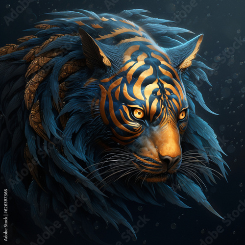 Tiger Spirit Face  ai generated 