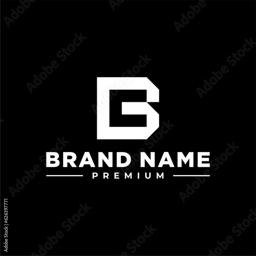 BC MONOGRAM FUTURISTIC LOGO NEGATIVE SPACE VECTOR ICON ILLUSTRATION