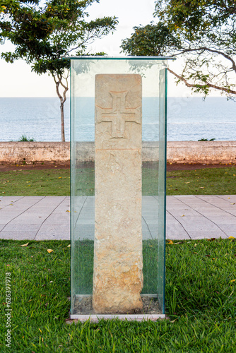 Marco do Descobrimento located in the historic center of the old town of Porto Seguro, in the state of Bahia, Brazil