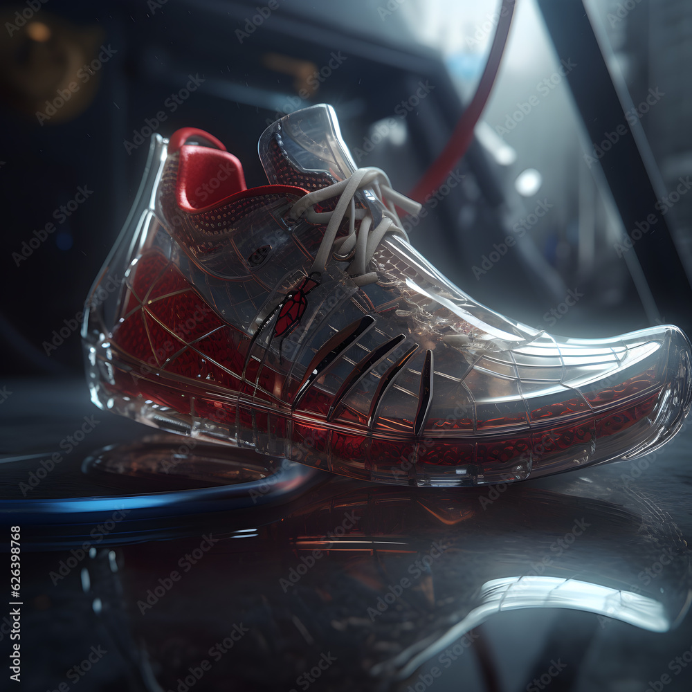 Naklejka premium Futuristic spider man inspired shoe design