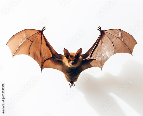 Bat with wings spread